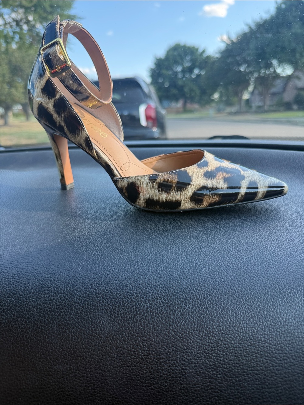 J.Renee Leopard Print Pointed Toe Ankle-Strap Pumps - Brown/Black
